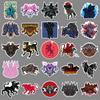 Hellhound Graffiti Stickers: 50PCS Dark Style Horror Decorations for Water Bottles, Phones, Skateboards, and Computers.
