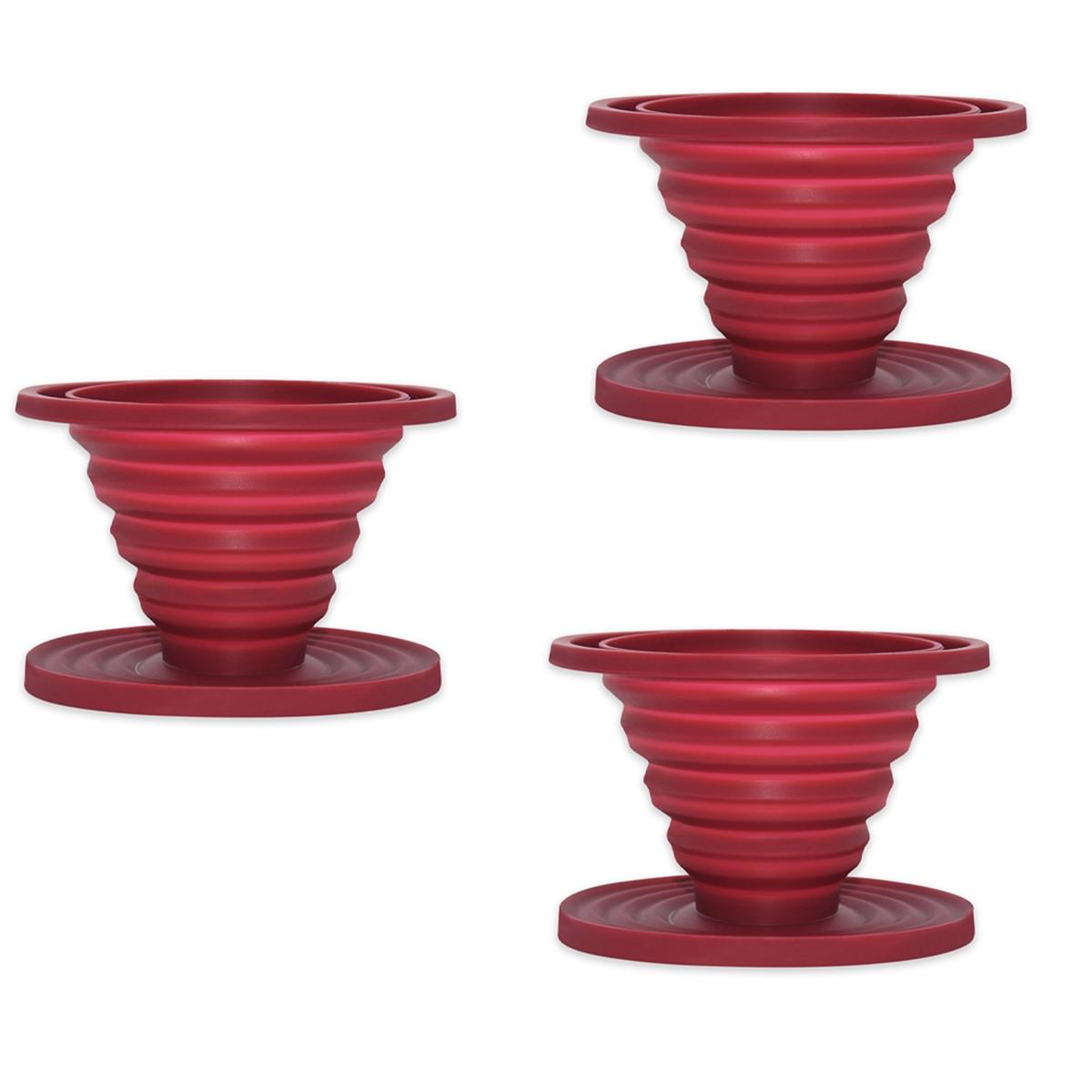 

GOOD-Coffee Filter Foldable Coffee Filter Cone for Hand-Brewed Coffee красный