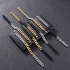 Trendy Cuban ChainMen's Wristband Armband Bracelet 10mm Splicing Chains Stainless Steel Jewelry