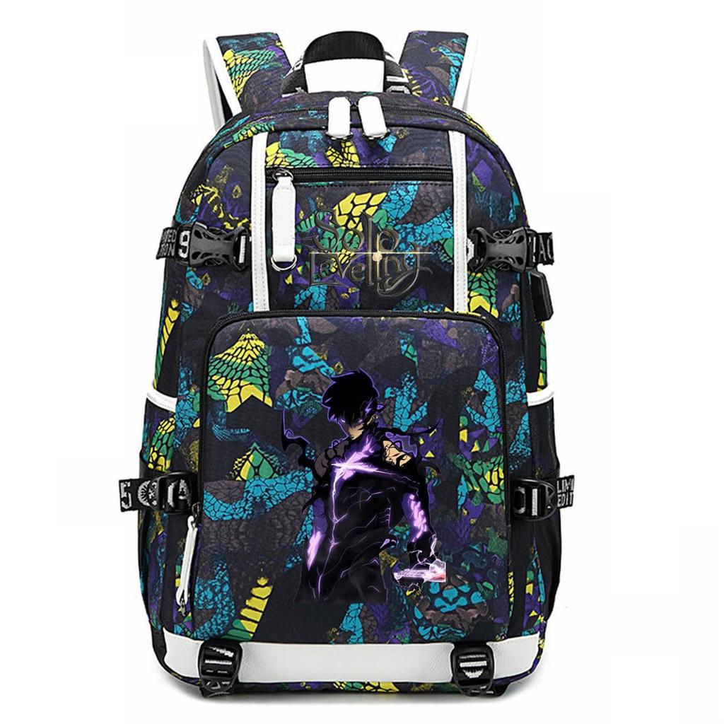 I Alone Upgraded The Animation Periphery Outdoor Travel Bag Large Capacity Multi-Function With Usb Backpack