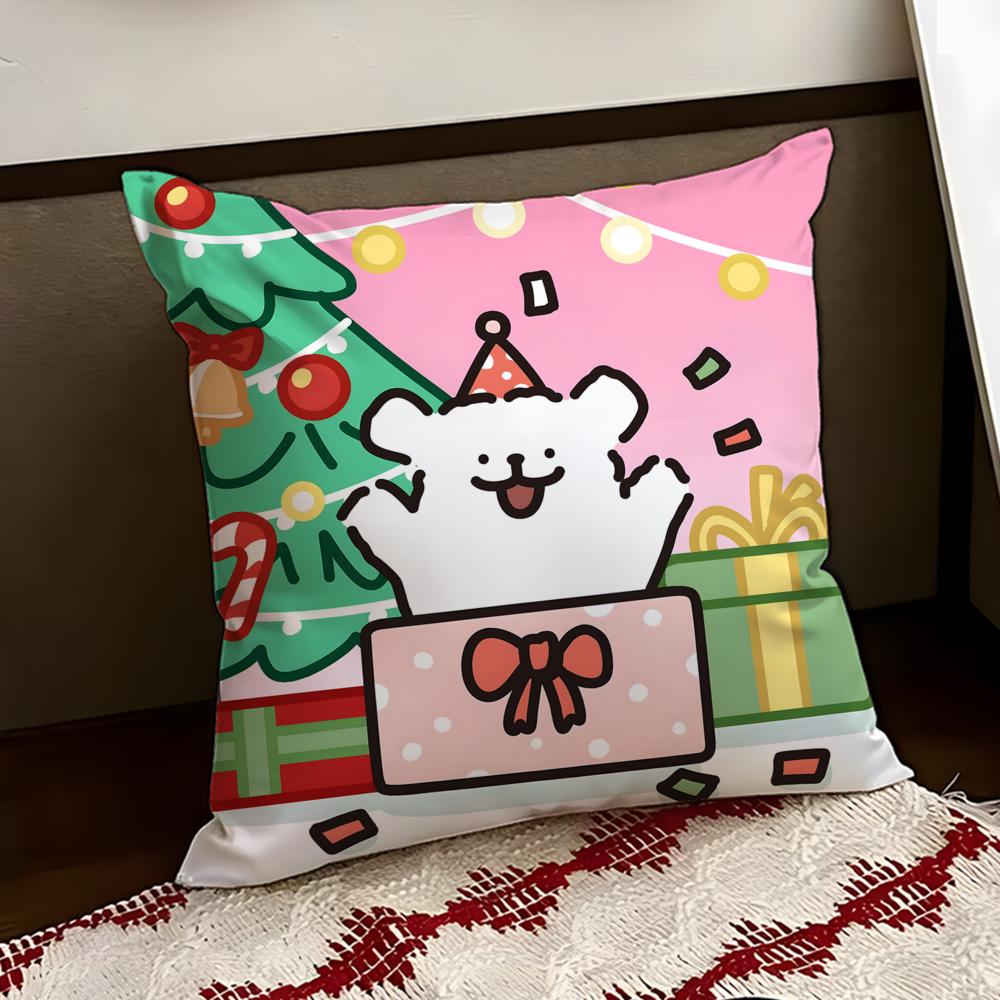 Cute LLine PPuppy Cushion Cover Reversible Soft Durable Pillow Cover Home Car MultiScene Use for Daily Comfort