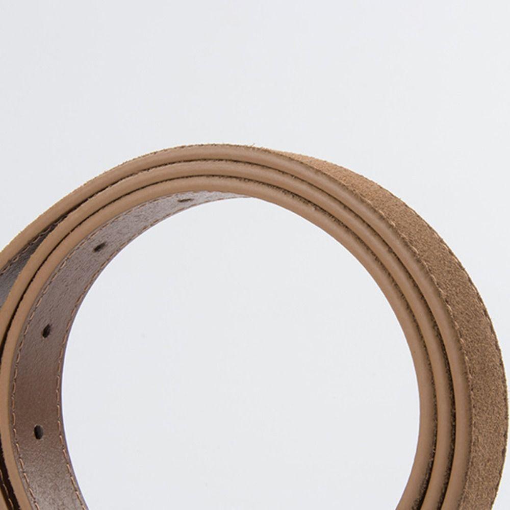 Luxury Design Suede Leather Belt Trendy Pin Buckle Waistband Retro Business Waist Strap  Gifts