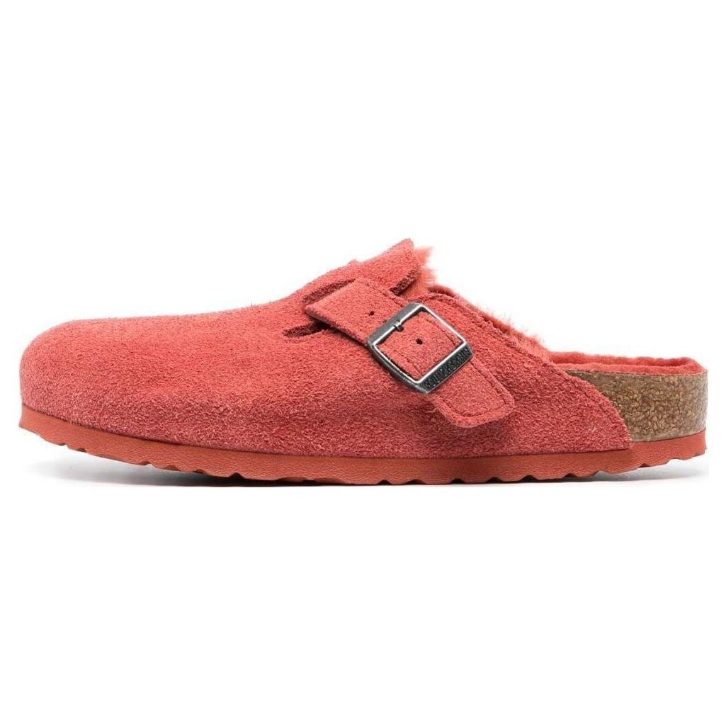 (WMNS) Birkenstock Boston Shearling Suede Leather