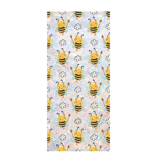 Fönsterdekal Läkningskälla FönsterScen Dra av Klistra Statisk Sekretessfilm Blomma Bi Mönster Hem Dörr Spegel Dekal