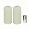 2-Pack LED Candles with Remote Control 3D Flameless Swinging Wick Paraffin Electronic Candle Eternal Lamp for Bar Home Decor