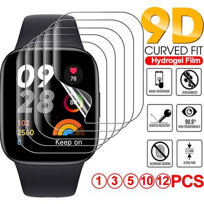 3-10 adet 9D kavisli hidrojel Film Xiaomi Redmi için izle 3/2/2 Lite yumuşak ekran koruyucu Redmi için izle 3 SmartWatch cam değil