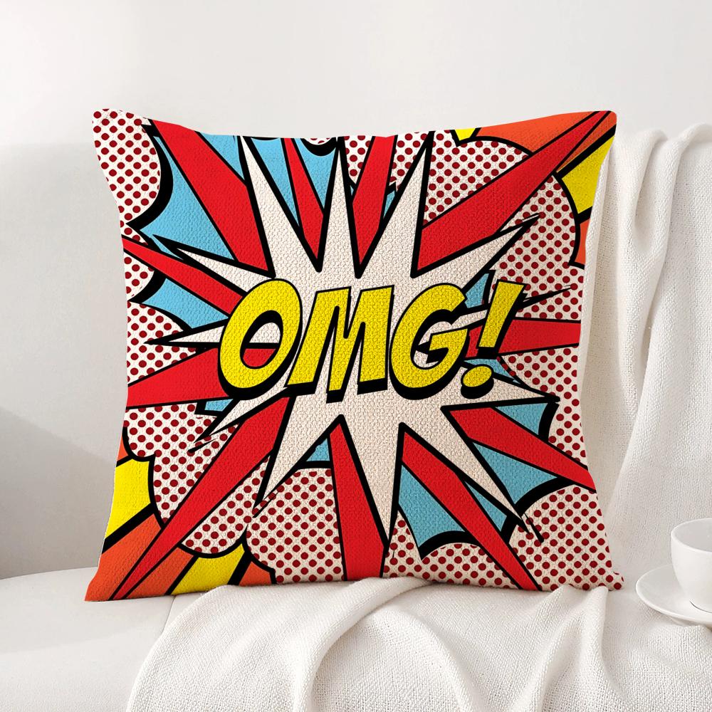 welcome Cushion Cover Natural Linen Organic Fabric DoubleSided Printing Sofa Home Decor Gift Pillow Cover