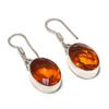 Citrine Gemstone Handmade 925 Sterling Silver Earring 1.42" KJ-1156