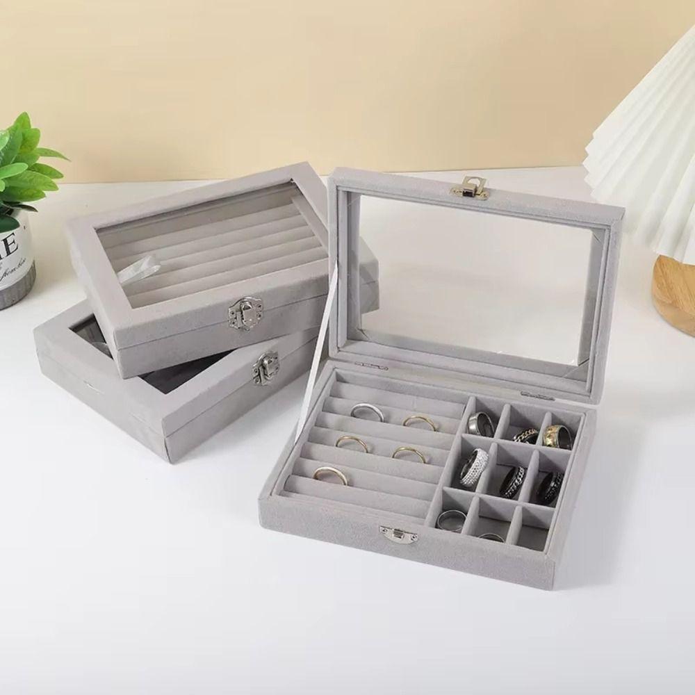 Detachable Jewelry Box Solid Color Necklace Storage Box Portable Jewelry Storage Case  Gift