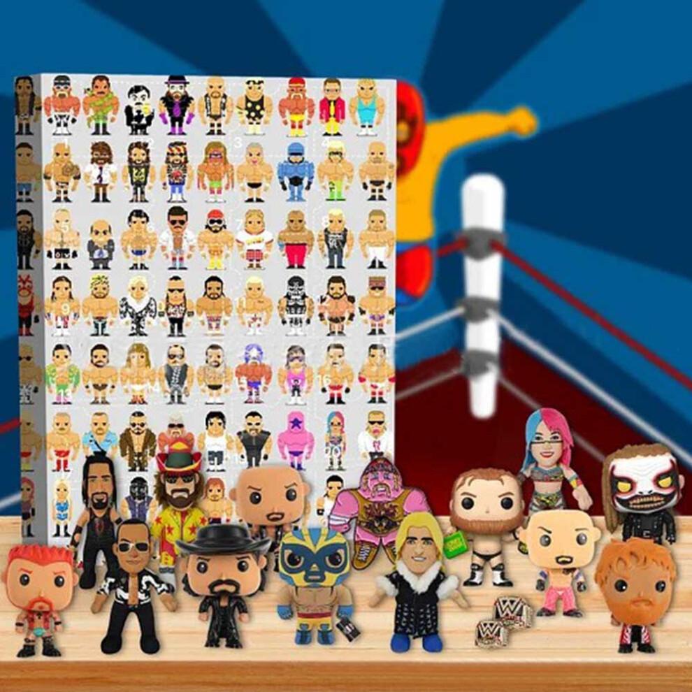 WWE Advent Calendar: 24-Piece Acrylic Blind Box Collectibles – Exclusive Christmas Gift for WWE Fans