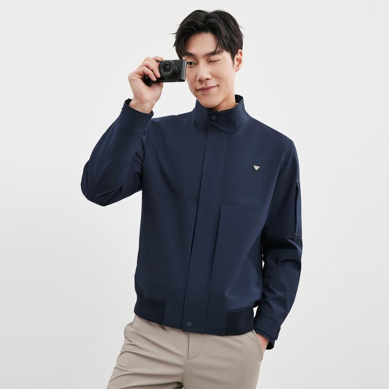 Septwolves Men's Heat-Retaining Jacquard Stand-Collar Jacket