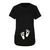Women Maternity Short Sleeve Cartoon Print Tops T-shirt Pregnancy Clothes