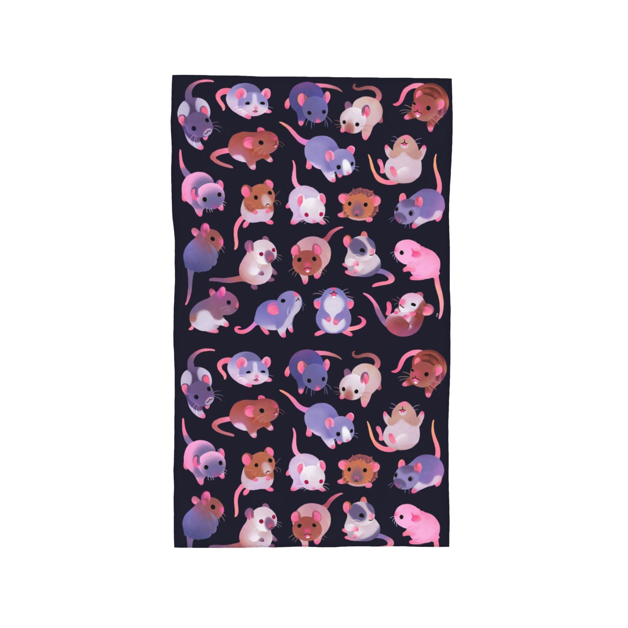

Fancy rat - dark Soft Face Towel Quick Dry Pool Bath Cotton Towels Absorbent W40*H60(CM)