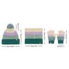 Children's Knitted Three Piece Set for Winter Cold Protection, Thickened Skiing, Nordic Style Wool Blend