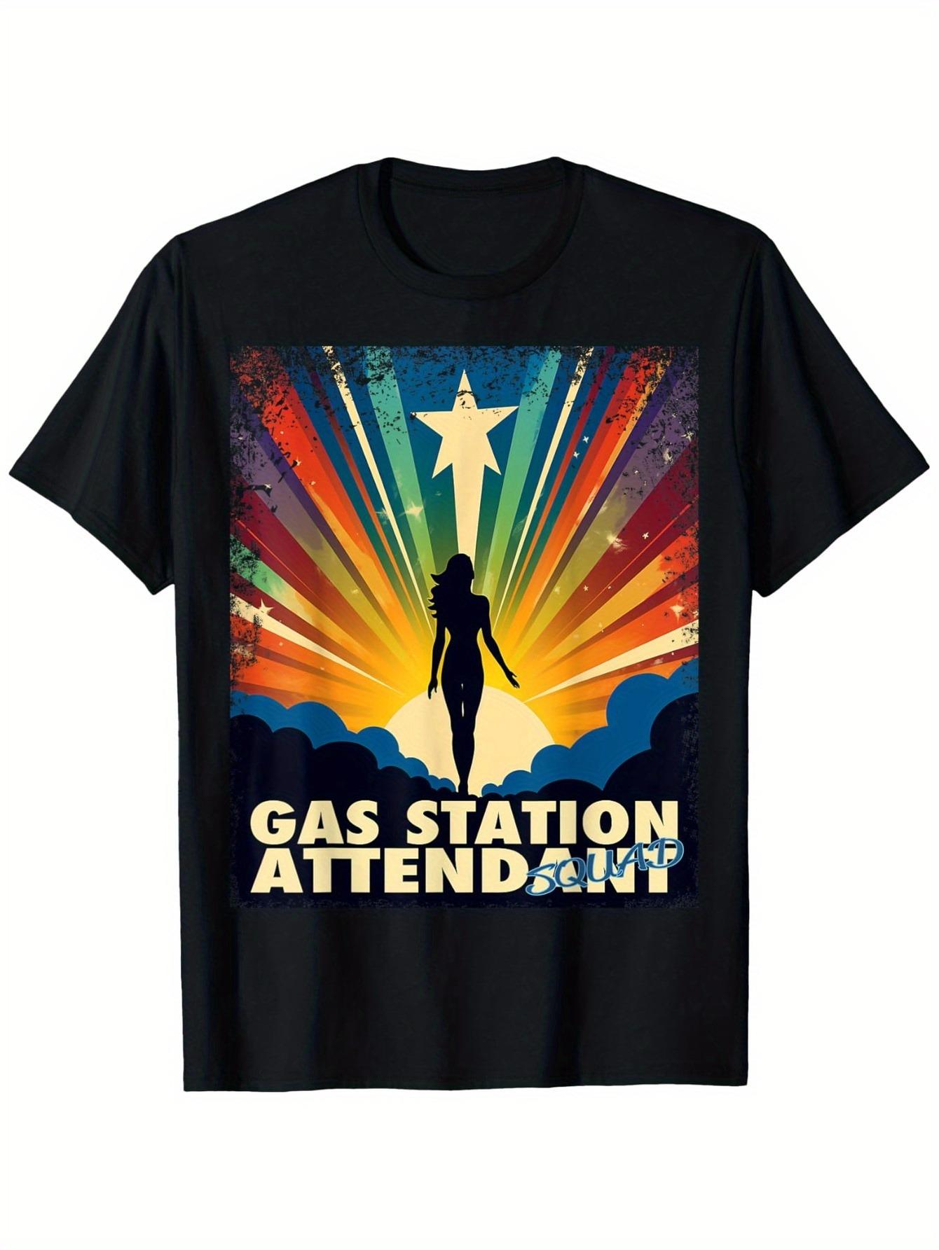 

T-Shirt y2k Gas Station Attendant Retro Black L