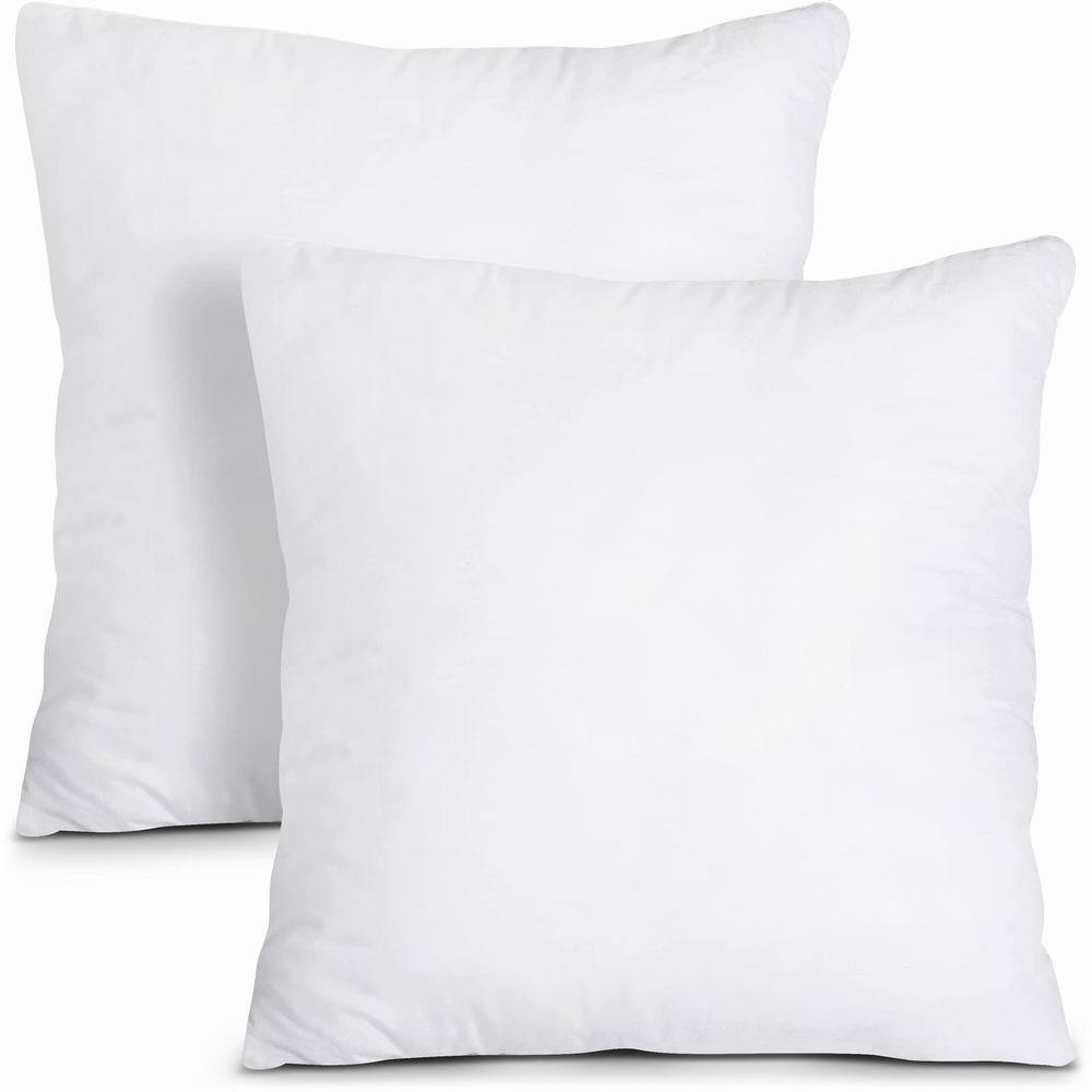 2 Pack Throw Pillow Inserts Lightweight Down Alternative Polyester Pillow, Couch Cushion, Sham Stuffer, Machine Washable