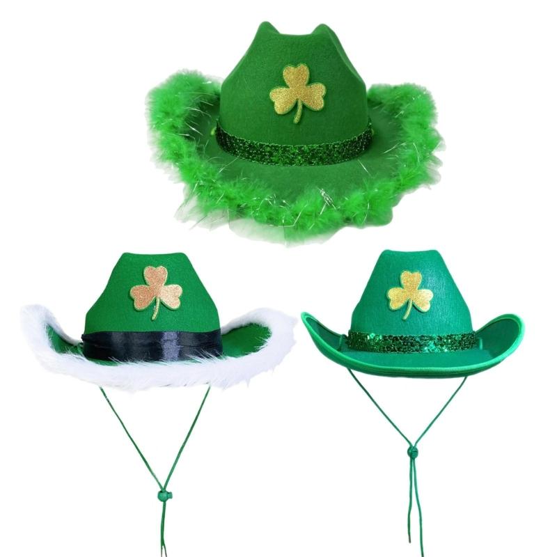 Festival Hat for . Patrick's Day Celebration Denims and Plastic Offering Portable Comfort and Individualized Style