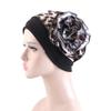 Postpartum Headscarf Big Flower African Turban Breathable Comfortable Muslim Hijab Caps Print Bonnet Beanies For Women