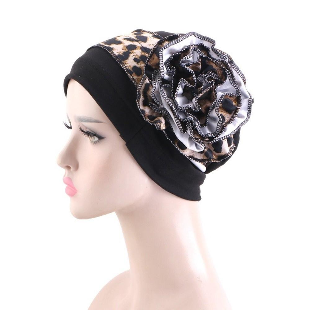 Postpartum Headscarf Big Flower African Turban Breathable Comfortable Muslim Hijab Caps Print Bonnet Beanies For Women