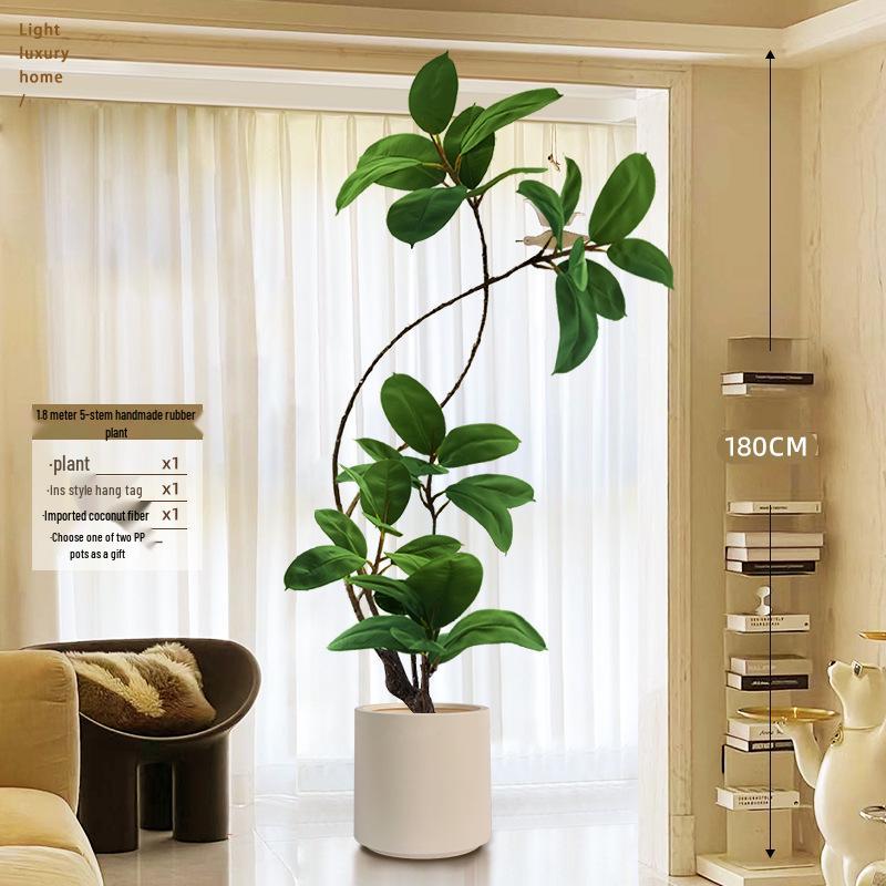 Luxurious Large Faux Green Plant Decoration for Indoor Use