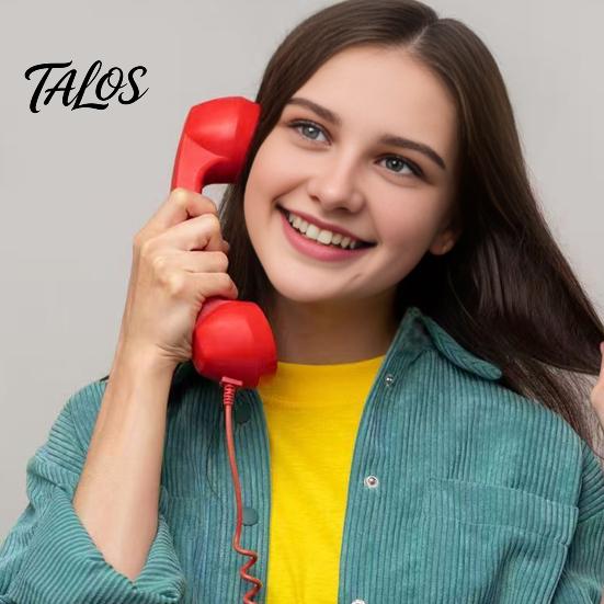 Ricevitore Telefonico Portatile Telefono Vintage per Cellulare, Accessorio Smartphone Cablato Tipo-C da 3,5 mm Ricevitore Retrò, Universale
