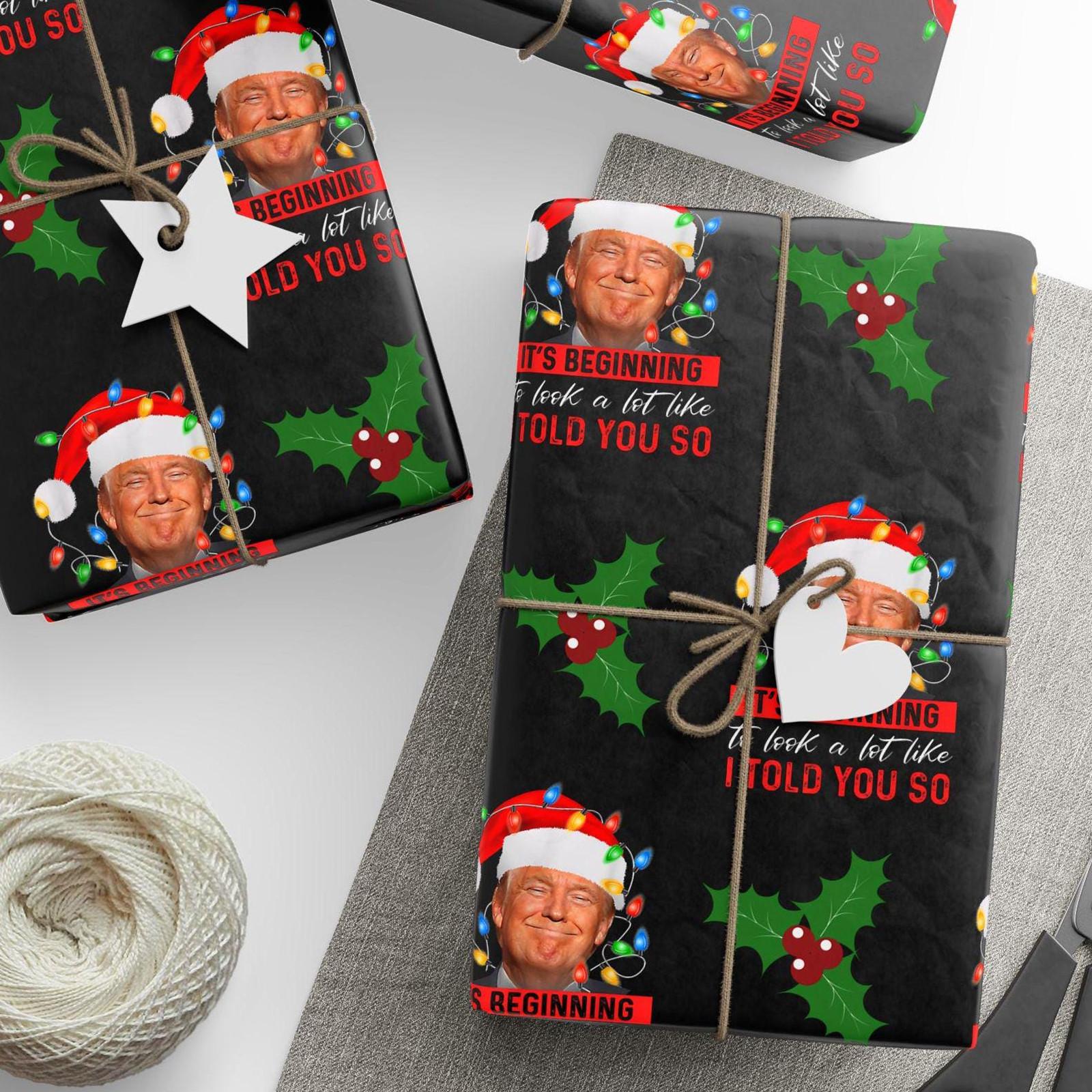 

Упаковочная бумага с рождественскими персонажами, подарочная коробка, праздничная упаковочная бумага, рождественские украшения One Size