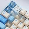 TUTKEYS Flying Bird Theme Keycap Set PBT+PC Custom Blue Minimalist Keyboard Cap Cherry Profile KeyCap for Keyboard Accessories
