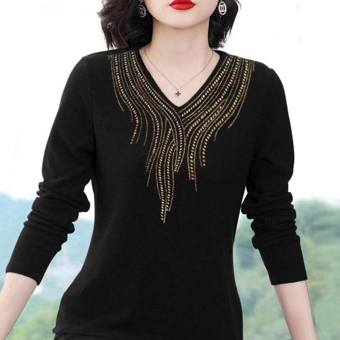 

Теплая бархатная футболка с длинным рукавом для женщин среднего возраста, новинка осени и зимы, омолаживающая, скрывающая живот, утолщенная базовая футболка, топ M