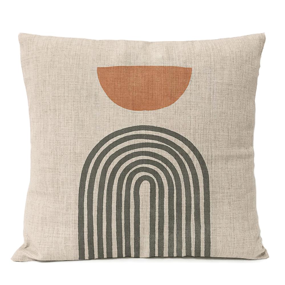 Nordic Home Decor Boho Geometric Pillow Cover Leaf Monstera Rainbow Sun Throw Pillow Case Art Simple Decorative Sofa Cushion