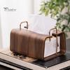 Office Desk Organizer Wooden Tissue Holder, Rectangular Decorative Paper Napkin Dispenser, Bedroom Cover Organizer, for Home Decor Desktop Dispenser
