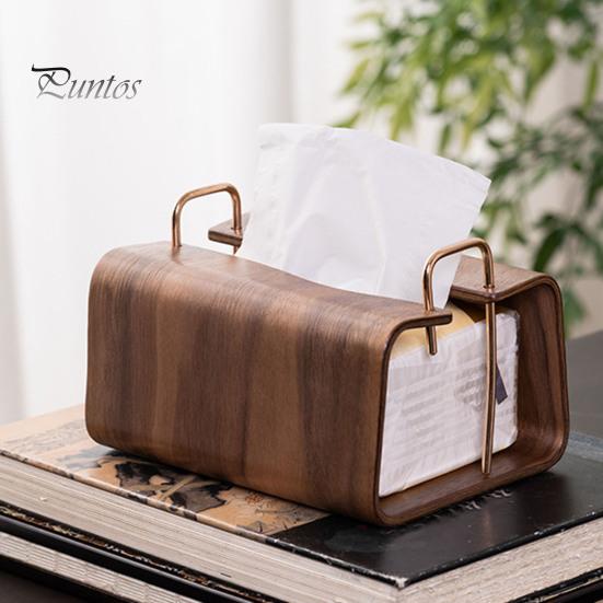 Office Desk Organizer Wooden Tissue Holder, Rectangular Decorative Paper Napkin Dispenser, Bedroom Cover Organizer, for Home Decor Desktop Dispenser