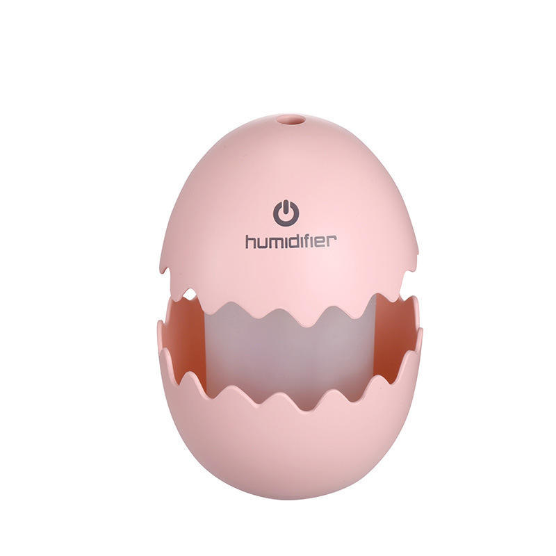 

Cute USB Charging Egg Humidifier Colourful LED Night Light for Home Office Car Gift Decoration Pink