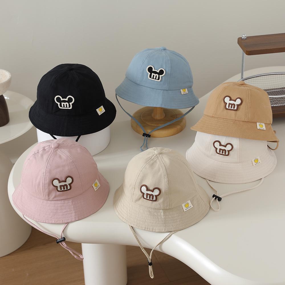 Korean Style Children's Cartoon Wide Brim Fisherman Hat for Spring/Autumn - Trendy Outdoor Sun Protection