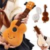 Cartoon Creative Musical Instrument Guitar Plush Doll Pipa Violin Note Tuning Fork Plush Toy Home Decoration Gift For Children
