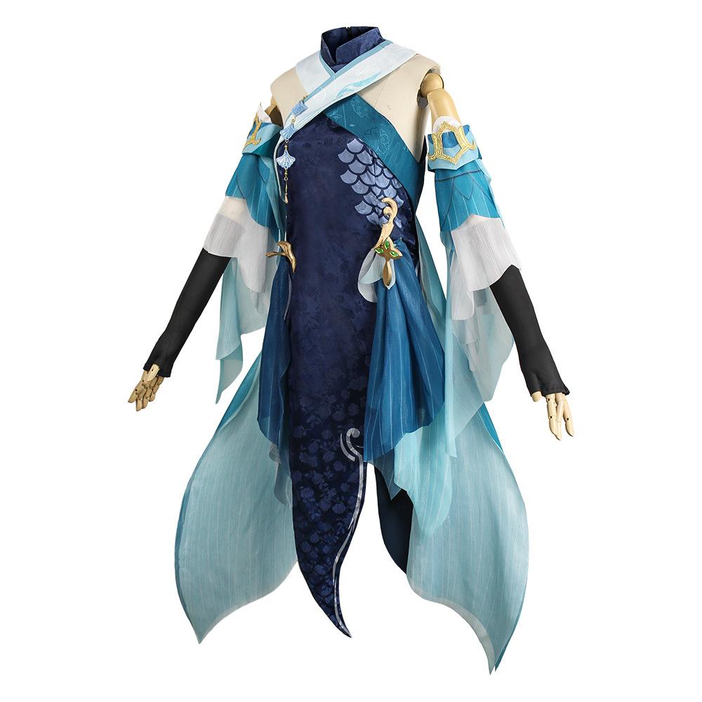   Pinger Cosplay Costume Dress Madame Ping Uniform Halloween Carnival Party Clothes Game Role Play Outfit Women