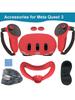 7pcs Accessories Set Soft Shell Skin Silicone Protective Cover VR Front Shell Protector Controller Grips Cover for Meta Quest 3