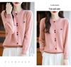2025 Autumn/Winter Women's Knitted Wool Cardigan: Loose Long Sleeve Sweater, High-End Ladies Outerwear.