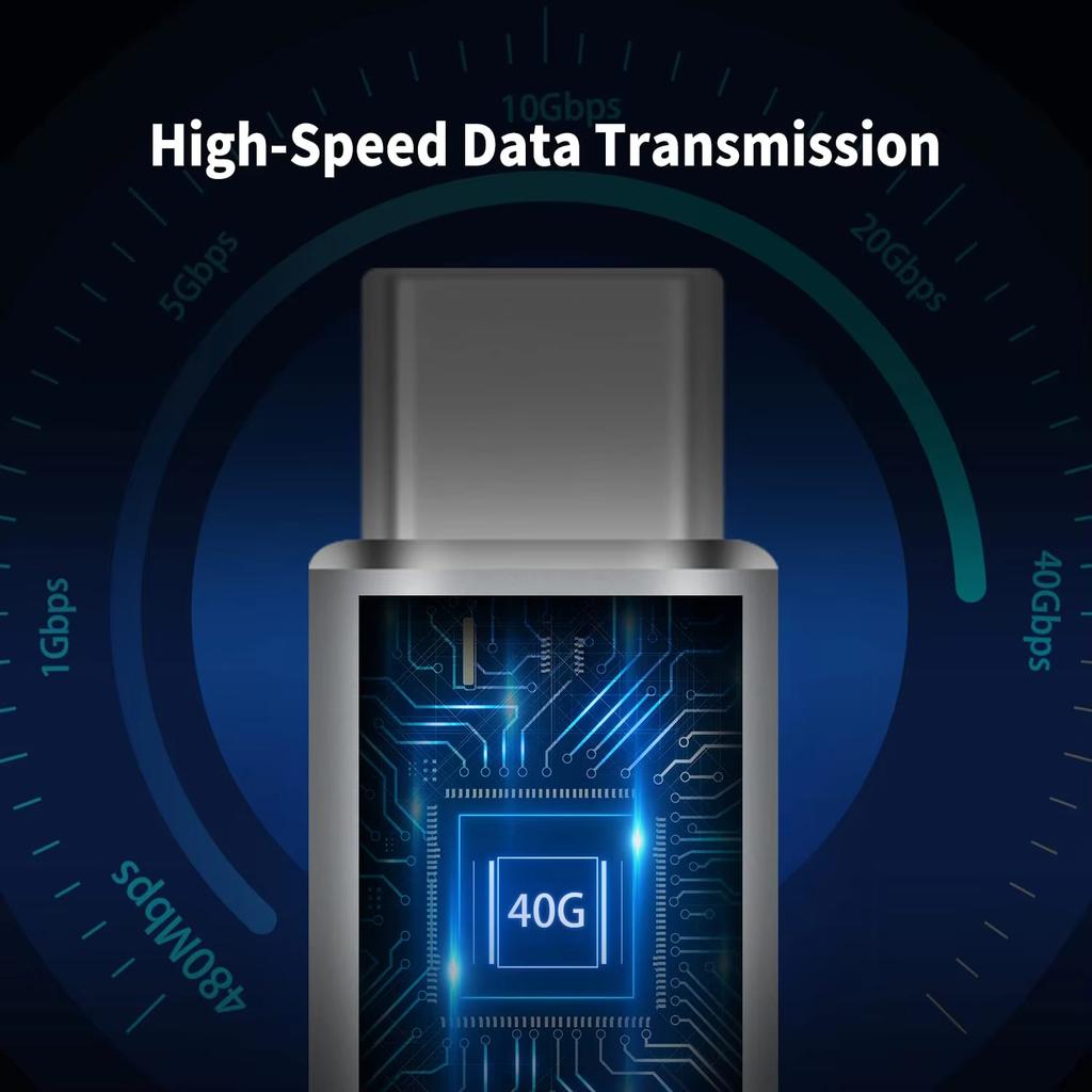 NNBILI USB4.0 40Gbps USB C OTG Adapter PD 100W Type C Male to Type C Male Fast Charging 3.1 Type C 10Gbps Converter Data Adapter 3