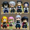 6PCS/Set Anime Demon Slayer Nezuko Tanjirou Zenitsu Inosuke Mini Figurine Kawaii Action Figure PVC Model Collectible Doll Toys