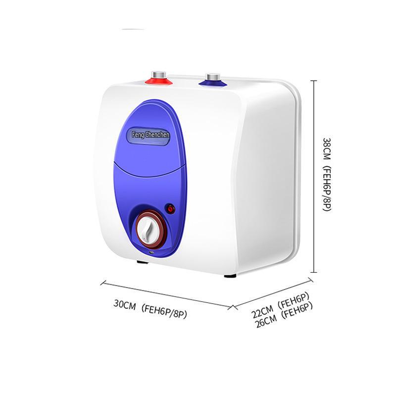 Compact Kitchen Water Heater 6L/8L, Dual Outlets, Enamel Tank, 3-Year Warranty