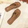 Retro Slippers For Women In Summer, Anti Slip Bow Sandals For Outdoor Wear, Single Shoe