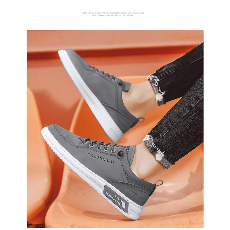 Men's Spring Soft Korean Trendy Versatile Breathable Lightweight Canvas Casual Sports Board Shoes.