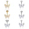 European & American Cute Little Bear Butterfly Navel Stud - Versatile Simple Piercing Accessory
