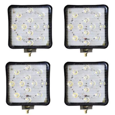 LED Pods 4.1 Inch 24V Square LED Off-Road Tractor Lights Flood Beam | Fog Driving Light Pods for SUV Truck JCB Tractor (Pack of 4)
