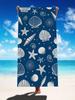 Strandlaken met Zeevruchten en Zeesterren Print Sneldrogend Handdoek Zacht Lichtgewicht Absorberend Handdoek voor Zomer Strand Zwembad en Reizen