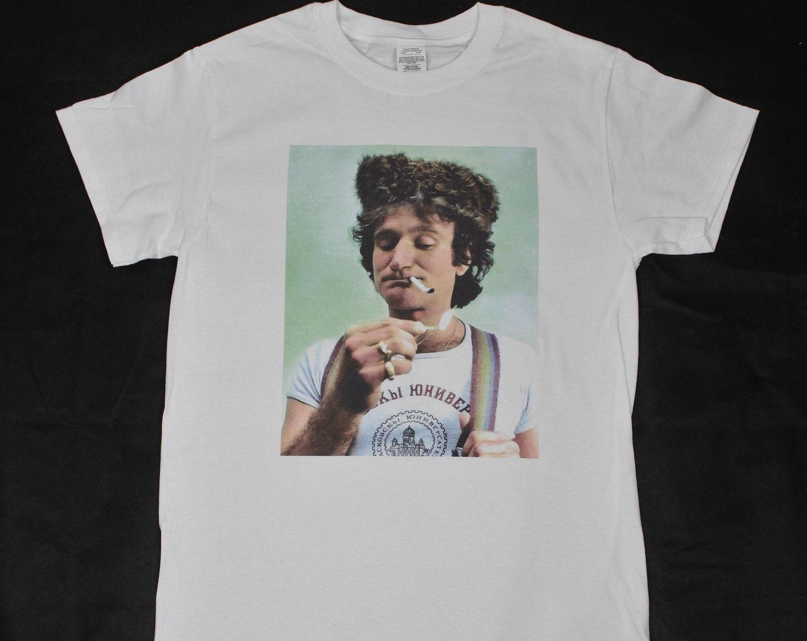 Robins Williams Mork White T-Shirt sizes available S-3XL S