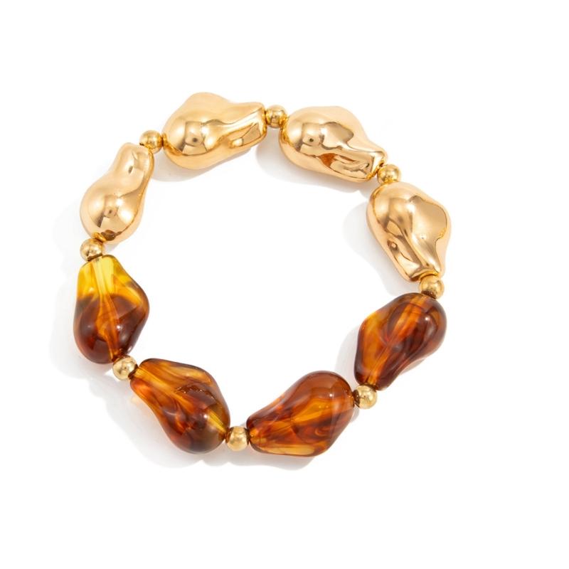 Stylish Resin Elastic Bracelet With Unique Irregular Designs for Women Fashion Accessories