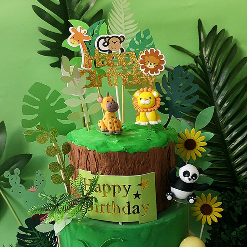 Arbres Zoo Singe Girafe Tigre Lion Animaux Gateau Topper Gateau Decoration Gateau Drapeaux Cupcake Topper Acheter A Prix Bas Livraison Gratuite Avis Reels Avec Des Photos Joom