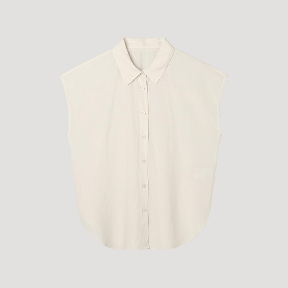 

She Smiss Cap Sleeve Slit Blouse Swwstp22040 Lb light beige/55