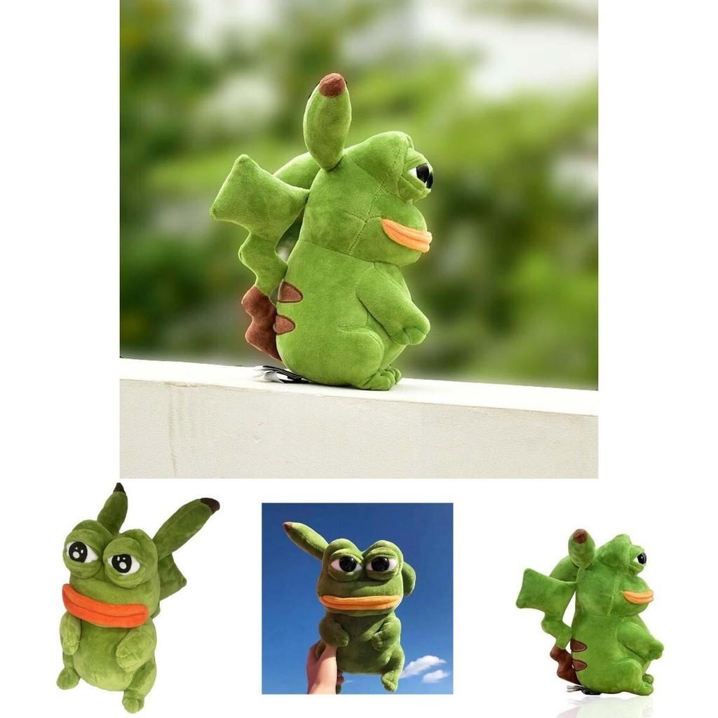 Cute Pokemon Pikachu Pepe The Frog Sad Kawaii Plush Dolls Stuffed Animal Decorations